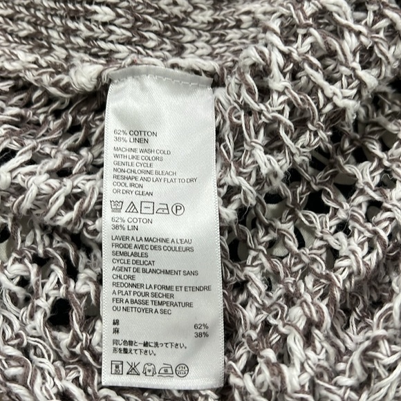 TOMMY BAHAMA  Carmelo Open Stitch Pullover In Brown & White - Picture 4 of 9